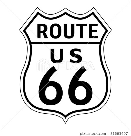 66 號公路路標的矢量圖解 66 號公路路標的矢量圖解 81665497
