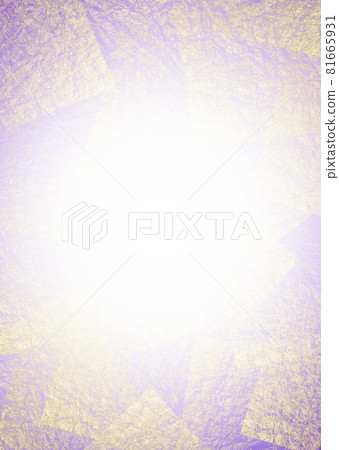 Japanese paper with large-sized gold leaf randomly attached / purple Gradation background material that radiates from the center Japanese paper with large-sized gold leaf randomly attached / purple Gradation background material that radiates from the center 81665931