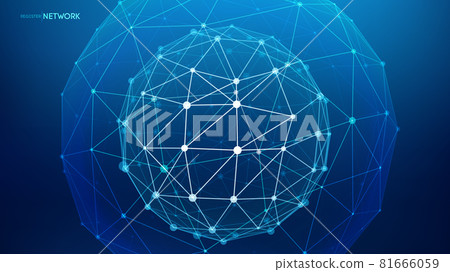 Technology sphere, cloud network. Abstract technology science background. Sphere shield protect. Global network and cloud technology. World education concept. EPS 10. 81666059
