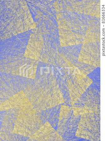 Japanese paper with large gold leaf randomly attached / blue background material Other colors available 81666334