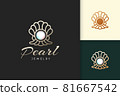 Luxury pearl logo represent jewelry or gem fit for hotel or restaurant 81667542