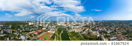 The Kropyvnytskyi old name Kirovograd Ukraine aerial panorama view central part of the city The Kropyvnytskyi old name Kirovograd Ukraine aerial panorama view central part of the city 81667924