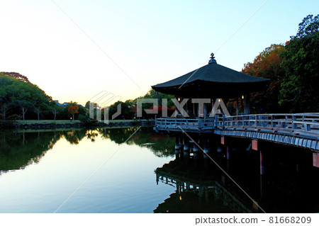 [奈良]秋天的奈良公園，浮見堂接近黃昏 81668209