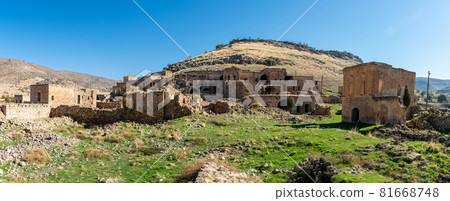 Dereici, Savur, Mardin - January 2020: Abandoned Syriac village of Killit Dereici, near Savur town in southeastern Turkey 81668748