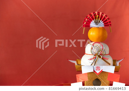 提供麻糬日本新年概念圖像的背景資料 提供麻糬日本新年概念圖像的背景資料 81669413