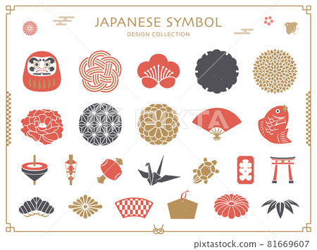 日式圖示集/新年插畫 81669607