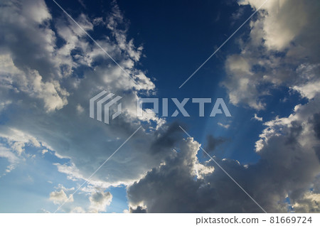 Sky daylight natural blue sky in the fluffy clouds 81669724