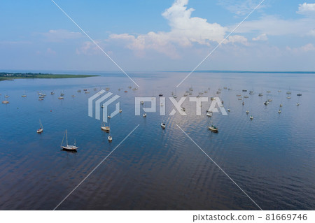 Aerial view of harbor with many boat Aerial view of harbor with many boat 81669746