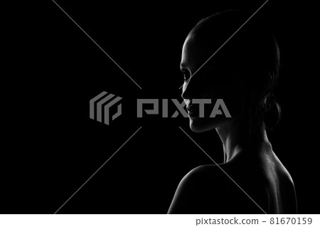 beautiful female silhouette 81670159