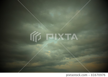 Gray cloudy sky as background. Dramatic sky. 81670976