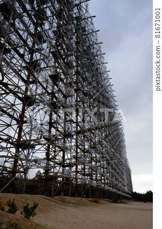 Duga is a Soviet over-the-horizon radar station for an early detection system for ICBM launches. Duga is a Soviet over-the-horizon radar station for an early detection system for ICBM launches. 81671001