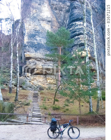 Saxony park in Germany with stones 81671215