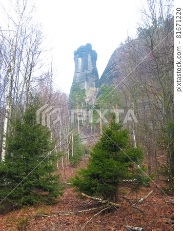 Saxony park in Germany with stones Saxony park in Germany with stones 81671220