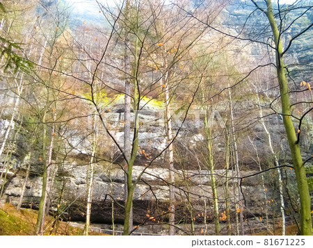 Saxony park in Germany with stones Saxony park in Germany with stones 81671225