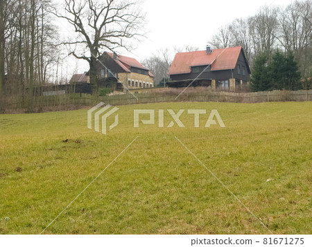 Saxony park in Germany with stones 81671275