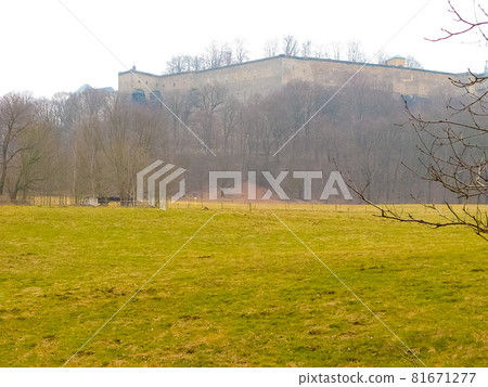 Konigstein fortress in Germany at winter 81671277