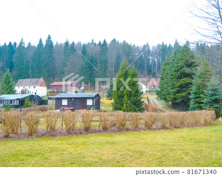 Saxony park in Germany with stones 81671340