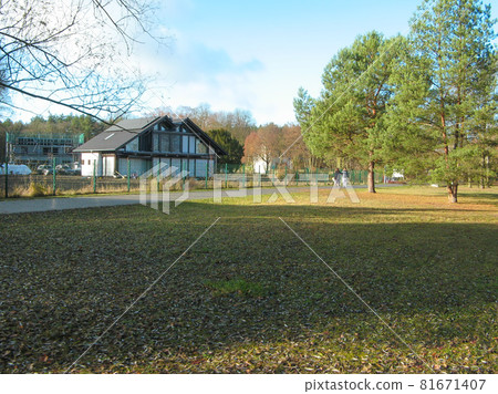 On a road to Tegel Lake, Germany 81671407