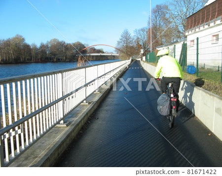 On a road to Tegel Lake, Germany 81671422
