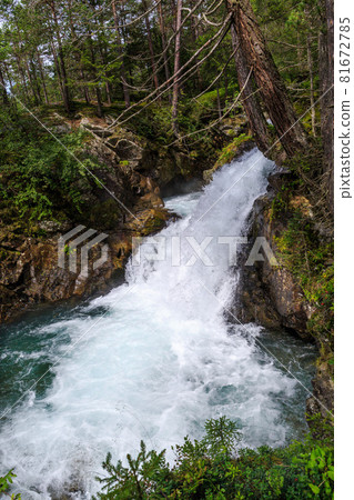 The view of Stuibenfall in Oetztal Alpen in Austria The view of Stuibenfall in Oetztal Alpen in Austria 81672785