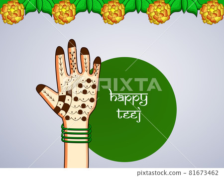 Indian festival Teej 81673462