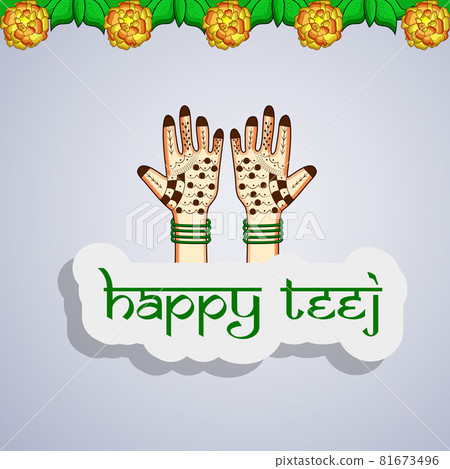 Indian festival Teej 81673496