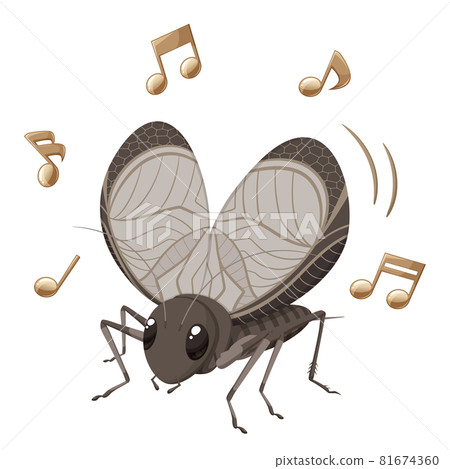 Illustration of a ringing bell worm Illustration of a ringing bell worm 81674360