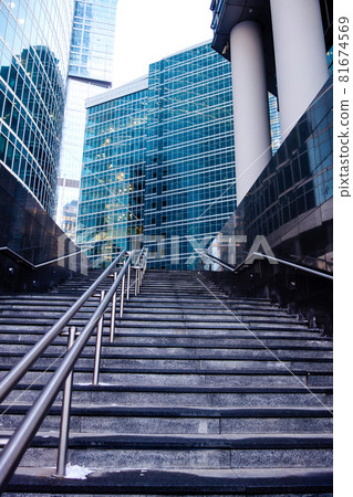 Moscow's modern skyscrapers and stairs in their valleys Moscow's modern skyscrapers and stairs in their valleys 81674569
