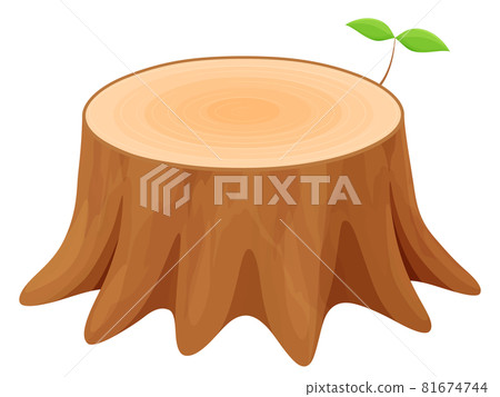 樹樁插圖_spring_sprout 樹樁插圖_spring_sprout 81674744