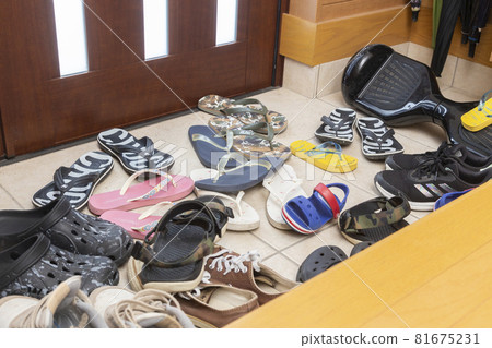 Entrance full of shoes Entrance full of shoes 81675231