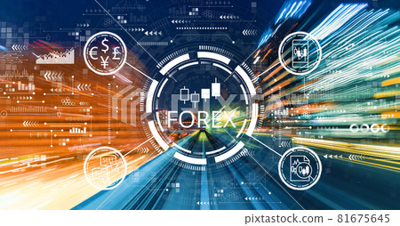 Forex trading concept with high speed motion blur Forex trading concept with high speed motion blur 81675645