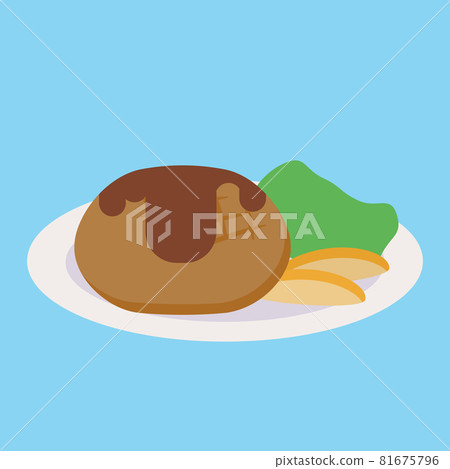 Simple and cute hamburger illustration Simple and cute hamburger illustration 81675796