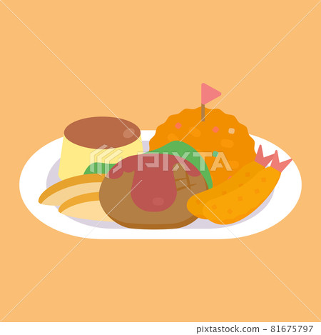 Simple and cute kid's lunch illustration Simple and cute kid's lunch illustration 81675797