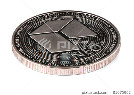 Silver neo isolated on white background. (clipping path) 81675902