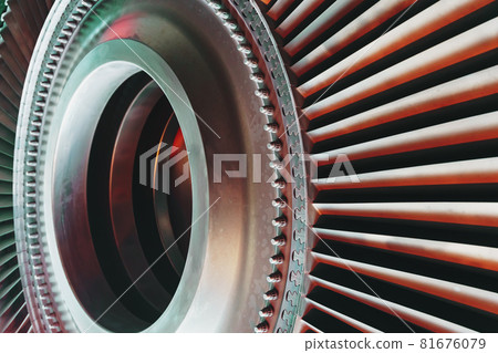 Internal design of a gas turbine plant for generating energy. 81676079