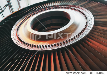 Internal design of a gas turbine plant for generating energy. Internal design of a gas turbine plant for generating energy. 81676082