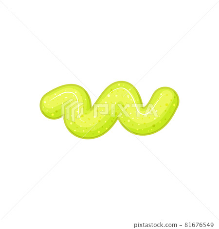 Wasabi sauce on a white isolated background. Squeezed seasoning. Vector cartoon illustration. 81676549