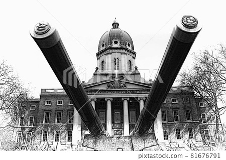 Facade of The Imperial War Museum, London, United Kingdom. Facade of The Imperial War Museum, London, United Kingdom. 81676791
