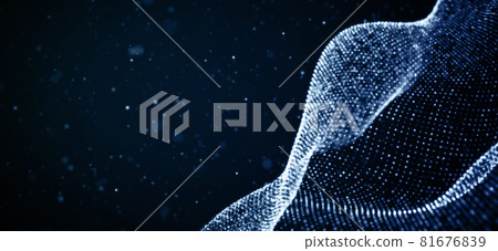 Blue particles. Particle futuristic cyber background Blue particles. Particle futuristic cyber background 81676839