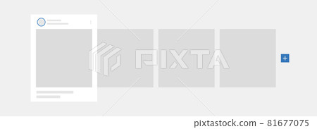 Carousel post mockup template. Mobile app interface design. Social network carousel post design. 81677075