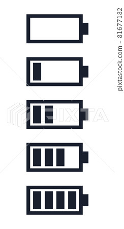 Battery black set. Charge indicator, power Bank, recharging, full and low battery, accumulator and more. Battery black set. Charge indicator, power Bank, recharging, full and low battery, accumulator and more. 81677182