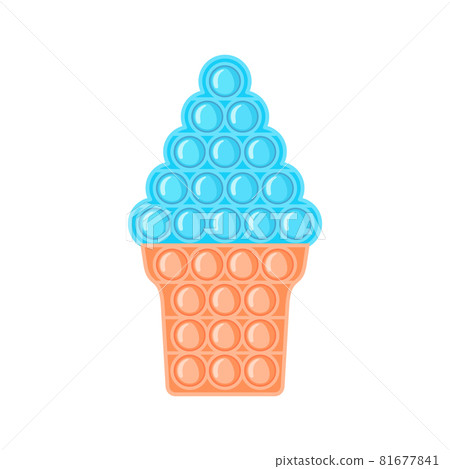 Trendy antistress sensory toy Pop it fidget in flat style isolated on white background. 81677841