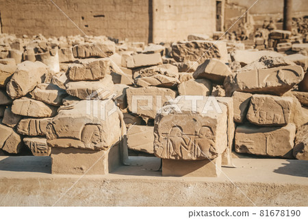 Ruins of the Egyptian Karnak Temple, the largest open-air museum in Luxor 81678190