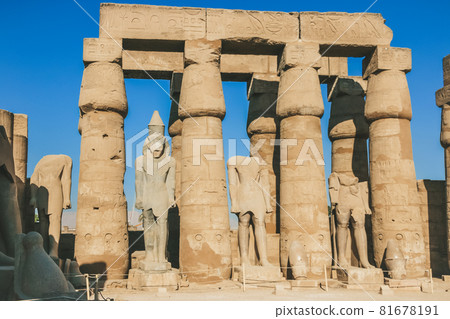 Ruins of the Egyptian Karnak Temple, the largest open-air museum in Luxor 81678191