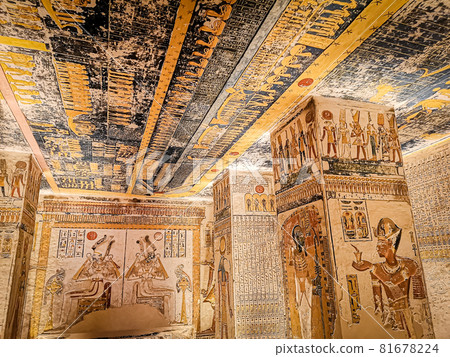 KV9, Kings' Valley No. 9, Tomb of Memnon, tomb of the pharaohs from the 20th dynasty: Ramses V and Ramses VI. KV9, Kings' Valley No. 9, Tomb of Memnon, tomb of the pharaohs from the 20th dynasty: Ramses V and Ramses VI. 81678224