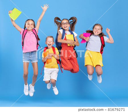Cheerful schoolkids having fun Cheerful schoolkids having fun 81679271