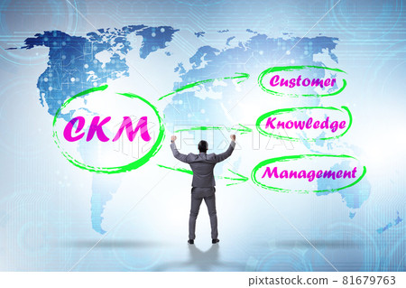 Customer knowledge management business concept 81679763