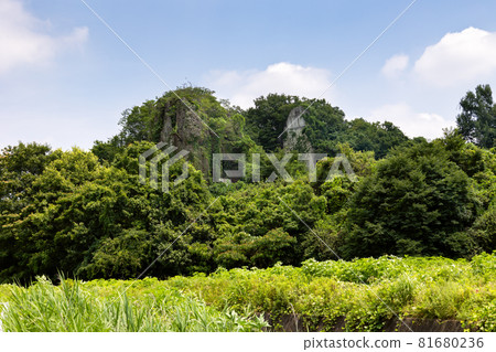 Otani strange rock formations, Tochigi Prefecture, from the promenade along the Sugata River 81680236
