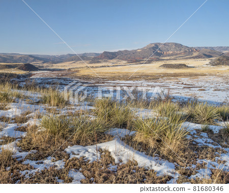 mountain ranch at Colorado foothills 81680346