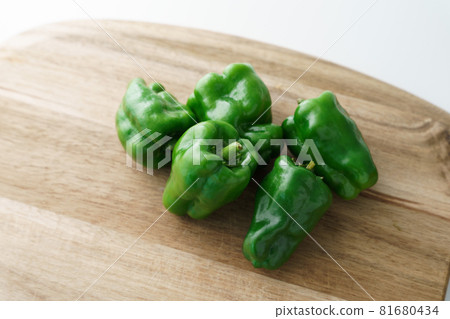 Color peppers white background Color peppers white background 81680434